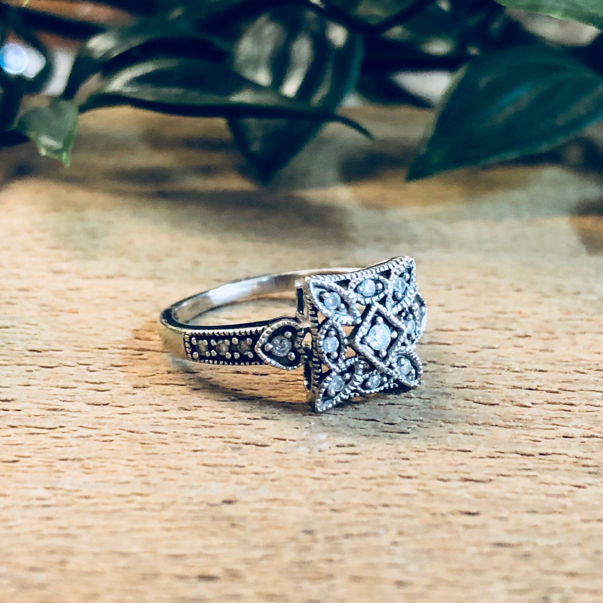 Vintage Gold Ring, White Gold, 14 Karat Gold, Diamond Ring, Art Deco Ring, Engagement Ring, Vintage Jewelry, Wedding Jewelry, Bride To Be