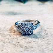 Vintage Gold Ring, White Gold, 14 Karat Gold, Diamond Ring, Art Deco Ring, Engagement Ring, Vintage Jewelry, Wedding Jewelry, Bride To Be