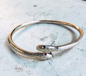 Snake Bracelet, Bohemian Jewelry, Costume Jewelry, Vintage Jewelry, Gold Toned, Snake Jewelry, Arm Band, Bangle Bracelet, Boho Style, Cuff