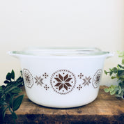 Vintage Pyrex Town and Country 473 Dish Casserole Lidded Midcentury Modern Serving ware Kitchen Baking