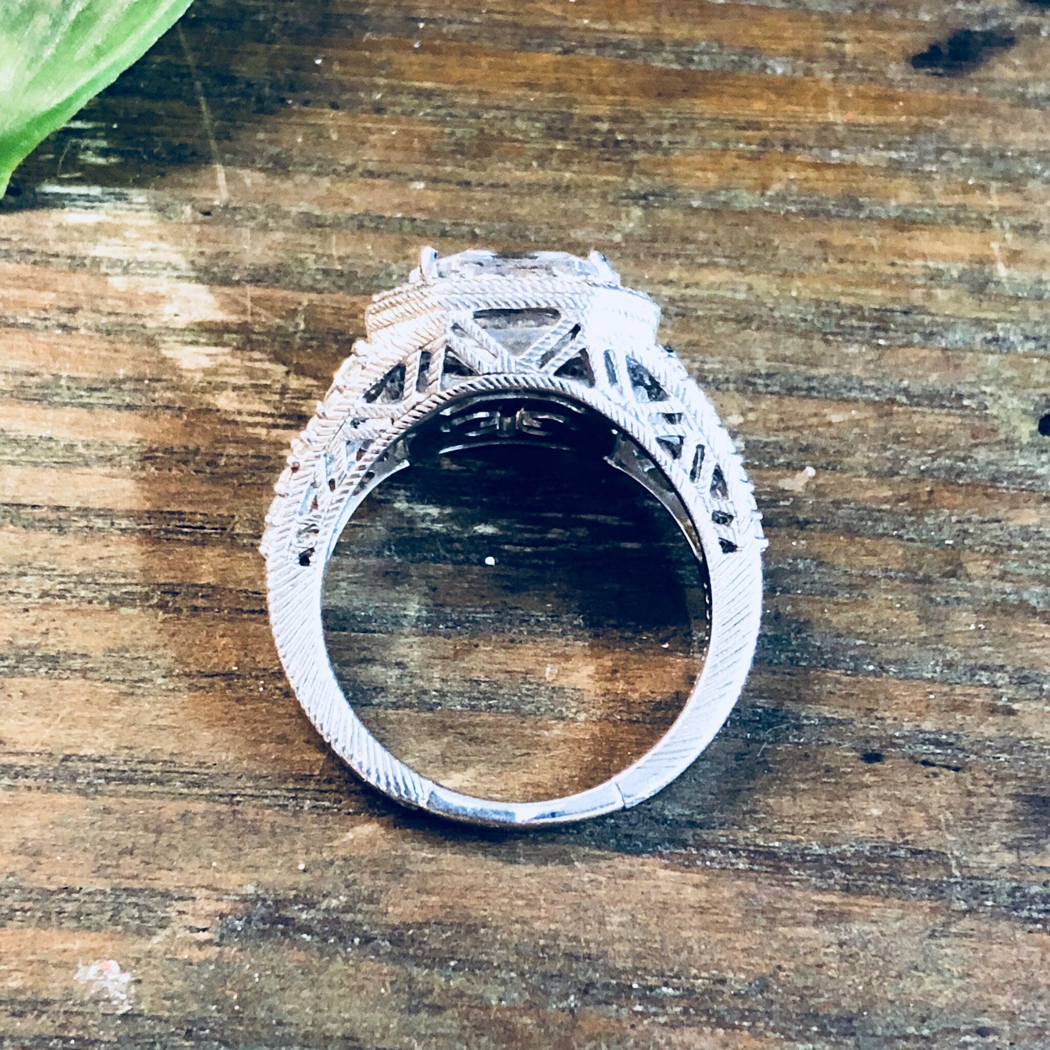 Vintage Silver Ring, Judith Ripka, CZ Ring, Cubic Zirconia, Sterling Silver, Vintage Jewelry, Art Deco, Cocktail Ring, Statement Jewelry 925