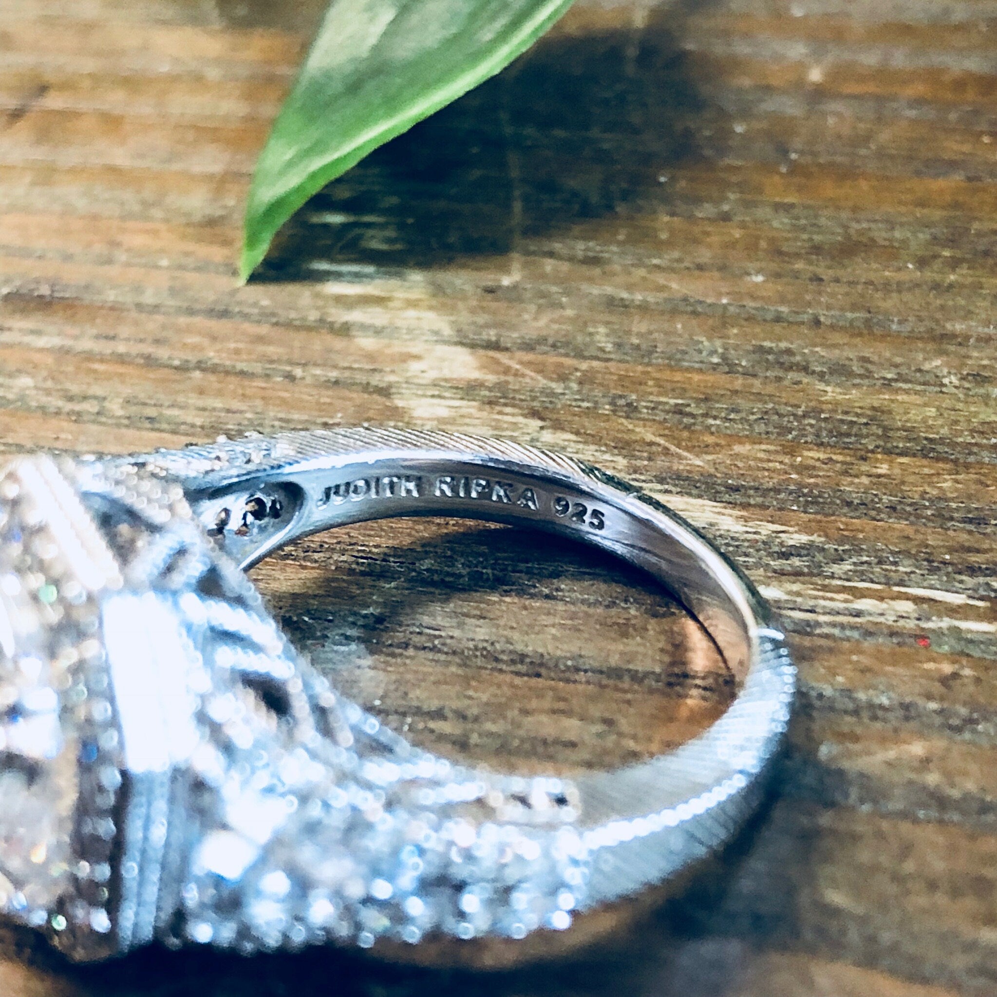 Vintage Silver Ring, Judith Ripka, CZ Ring, Cubic Zirconia, Sterling Silver, Vintage Jewelry, Art Deco, Cocktail Ring, Statement Jewelry 925
