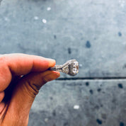 Vintage Silver Ring, Judith Ripka, CZ Ring, Cubic Zirconia, Sterling Silver, Vintage Jewelry, Art Deco, Cocktail Ring, Statement Jewelry 925