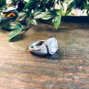 Vintage Silver Ring, Judith Ripka, CZ Ring, Cubic Zirconia, Sterling Silver, Vintage Jewelry, Art Deco, Cocktail Ring, Statement Jewelry 925