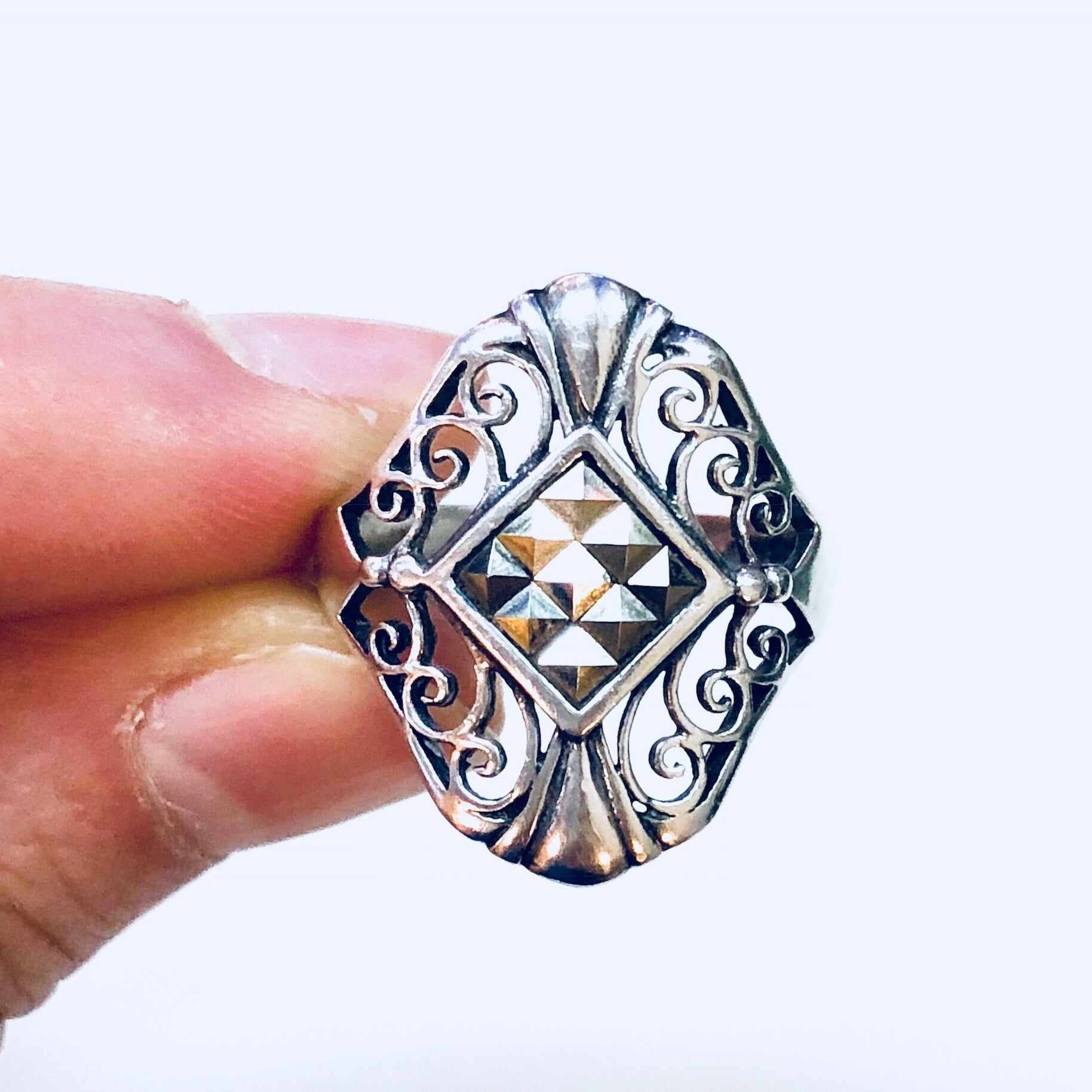 Vintage Silver Ring, Sterling Silver, Vintage Jewelry, Marcasite Ring, Filagree, Anniversary Gift, Engagement Ring, Promise Ring, Statement