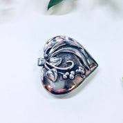 Vintage Pendant, Sterling Silver, Vintage Jewelry, Heart Pendant, Heart Shape, Puffy Pendant, Vintage Necklace, Large Pendant, 925, Heart