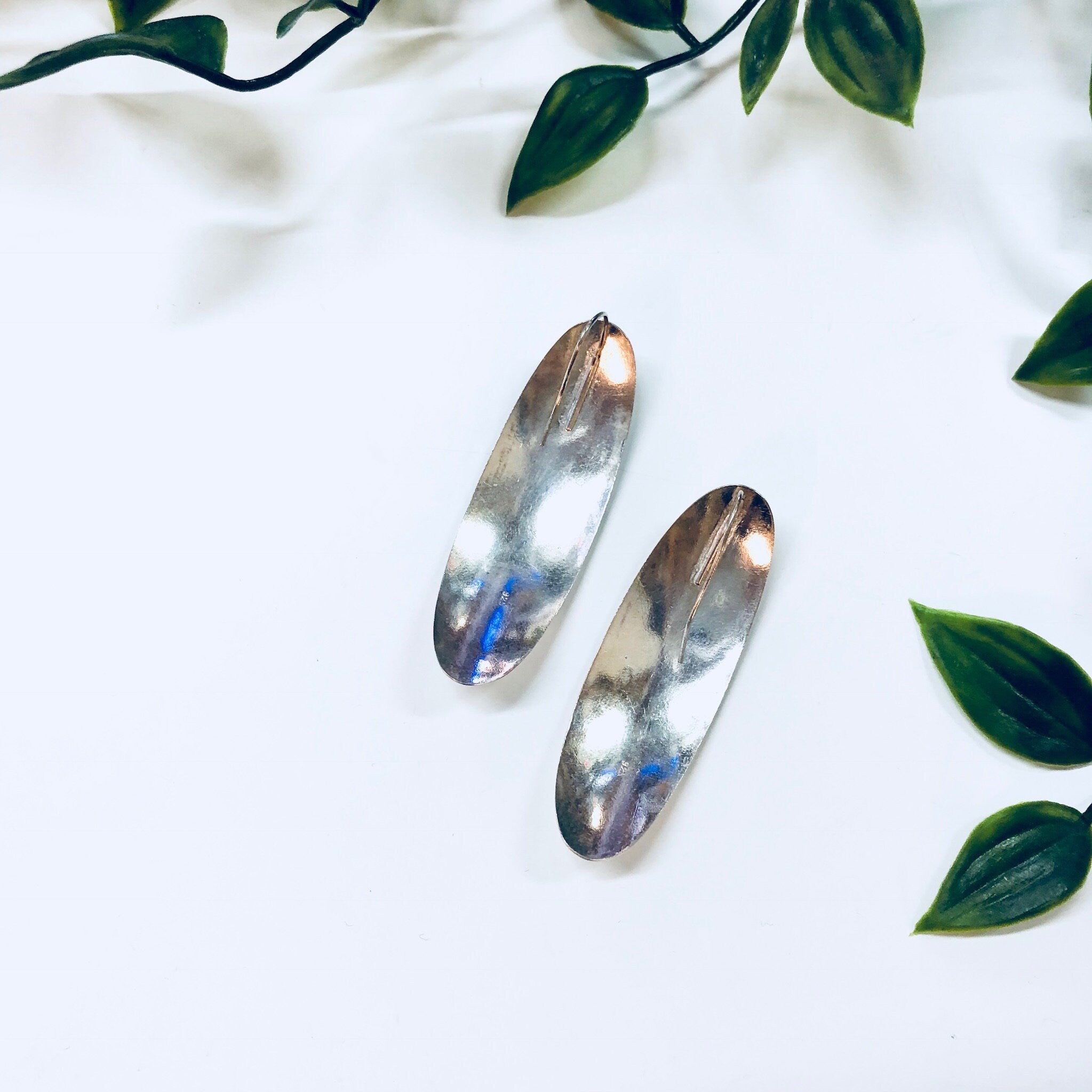 Vintage Silver Earrings, Sterling Silver, 925, Vintage Jewelry, Statement Jewelry, Minimal Design, Unique Earrings, Anniversary Gift, Big