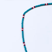 Vintage Necklace, Beaded Necklace, Beaded Jewelry, Vintage Jewelry, Blue, Red, White, Small Beads, Statement Jewelry, Beads,Anniversary Gift
