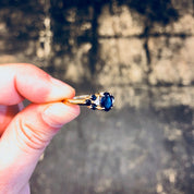 Vintage Gold Ring, Sapphire Ring, Vintage Jewelry, 14 Karat Gold, 14K, Yellow Gold, Blue, September, Birthstone, Engagement Ring, Wedding
