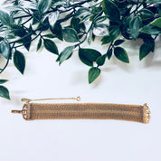 Vintage Bracelet, Mesh Jewelry, Monet Jewelry, Costume Jewelry, Mesh Bracelet, Vintage Jewelry, Gold Toned Jewelry, Statement Bracelet
