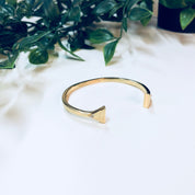 Rebecca Minkoff Bracelet, Cuff Bracelet, Rebecca Minkoff Jewlery, Designer Jewelry, Gold Toned Jewelry, Triangle Shape
