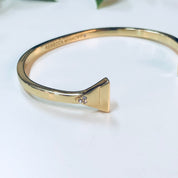 Rebecca Minkoff Bracelet, Cuff Bracelet, Rebecca Minkoff Jewlery, Designer Jewelry, Gold Toned Jewelry, Triangle Shape