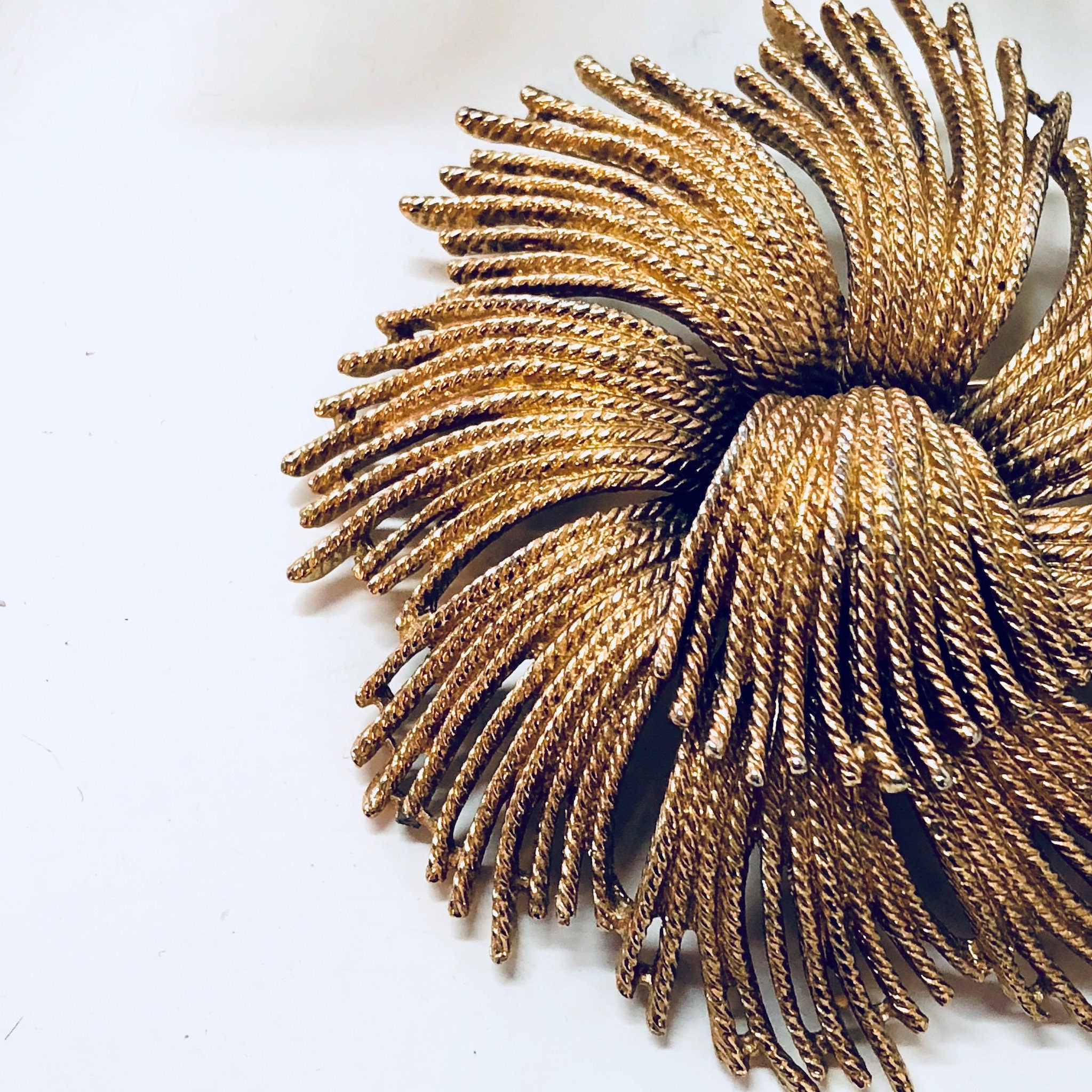Vintage Brooch, Monet Brooch, Gold Toned Jewelry, Statement Jewelry, Swirl Brooch, Unique Jewelry, Large Brooch, Pin, Vintage Jewlery, Gold