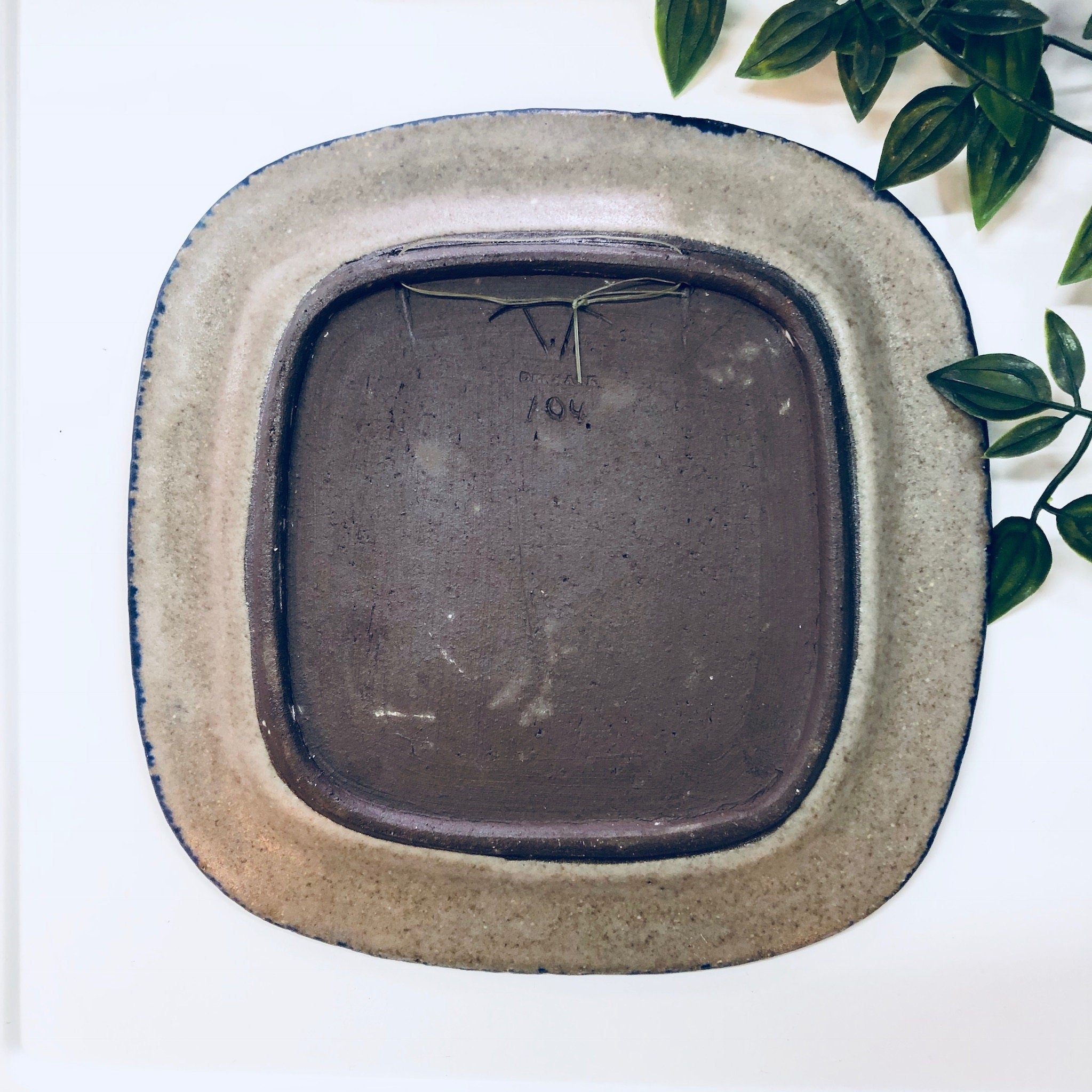 Vintage Dish, Vintage Pottery, Denmark Pottery, Stoneware, Fish Dish, Aquatic Dish, Three Fish, Blue, Grey, Green, Decorative Dish, Tray