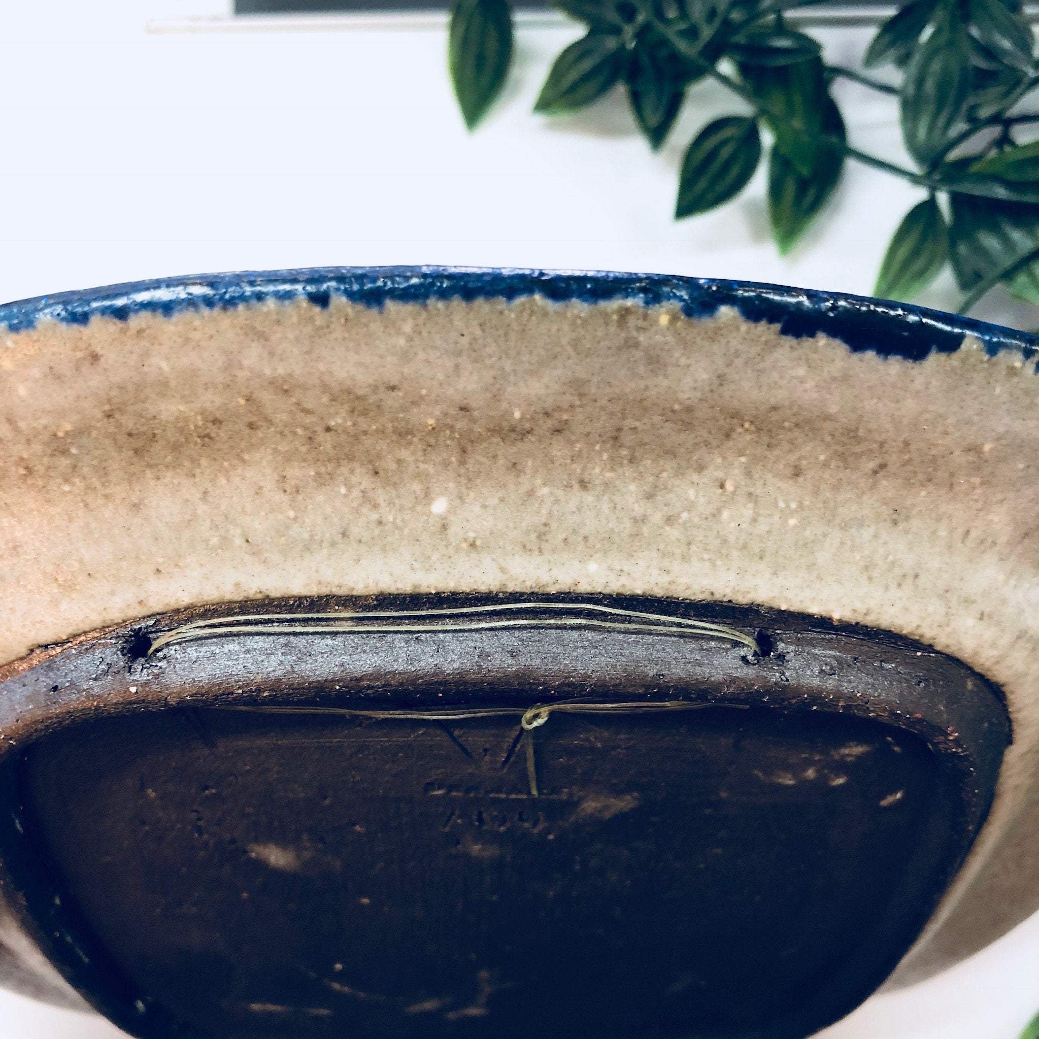 Vintage Dish, Vintage Pottery, Denmark Pottery, Stoneware, Fish Dish, Aquatic Dish, Three Fish, Blue, Grey, Green, Decorative Dish, Tray