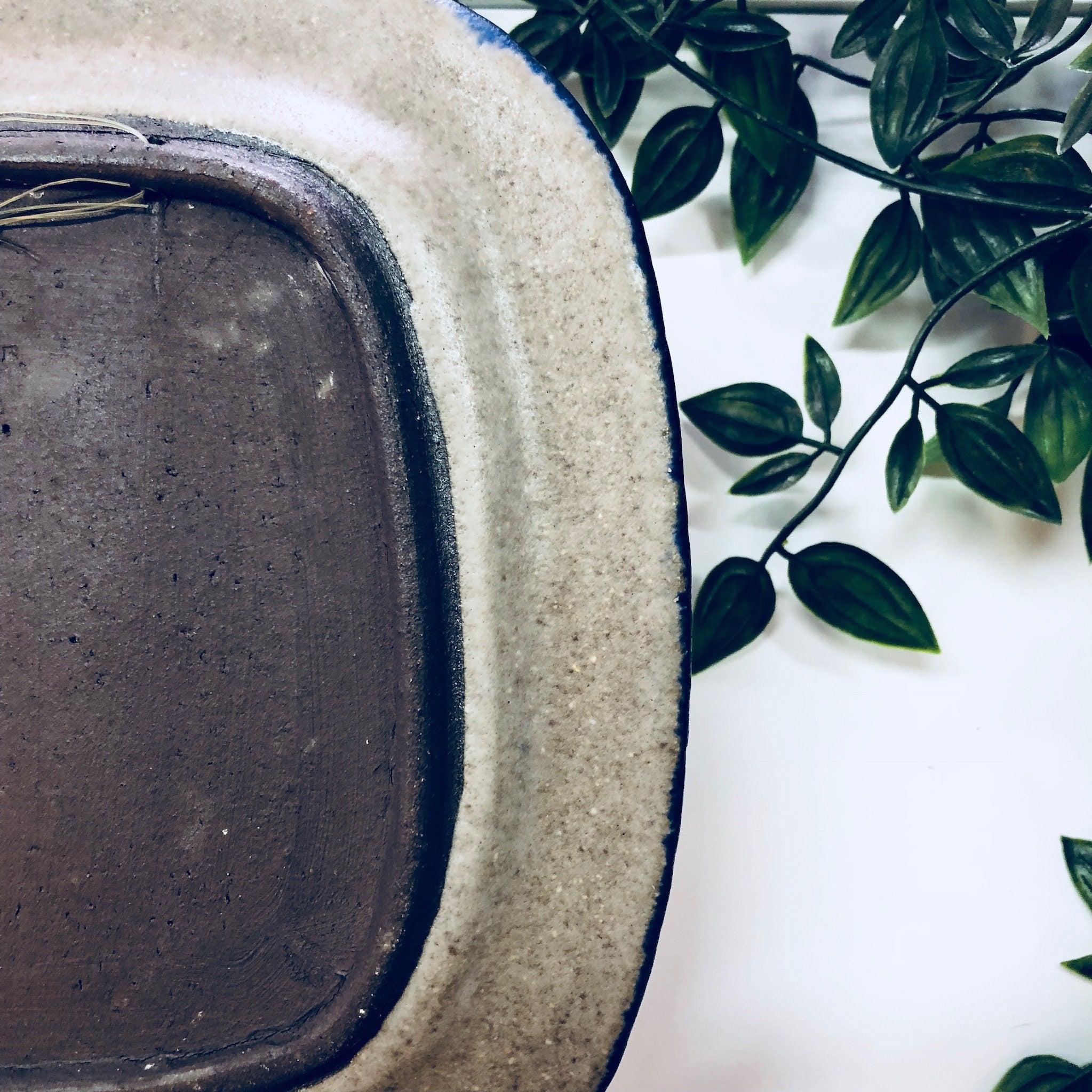 Vintage Dish, Vintage Pottery, Denmark Pottery, Stoneware, Fish Dish, Aquatic Dish, Three Fish, Blue, Grey, Green, Decorative Dish, Tray