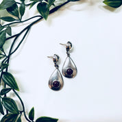 Vintage Silver Earrings, Sterling Silver, Vintage Jewelry, Carnelian Earrings, Red Stone, Dangle Earrings, Drop Earrings, Teardrop Earrings