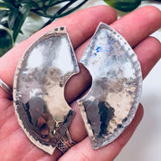 Vintage Silver Earrings, Sterling Silver, Vintage Jewelry, Modernist, Minimalist, Statement Jewelry, Pierced Ears, Silver Tone, Hammered