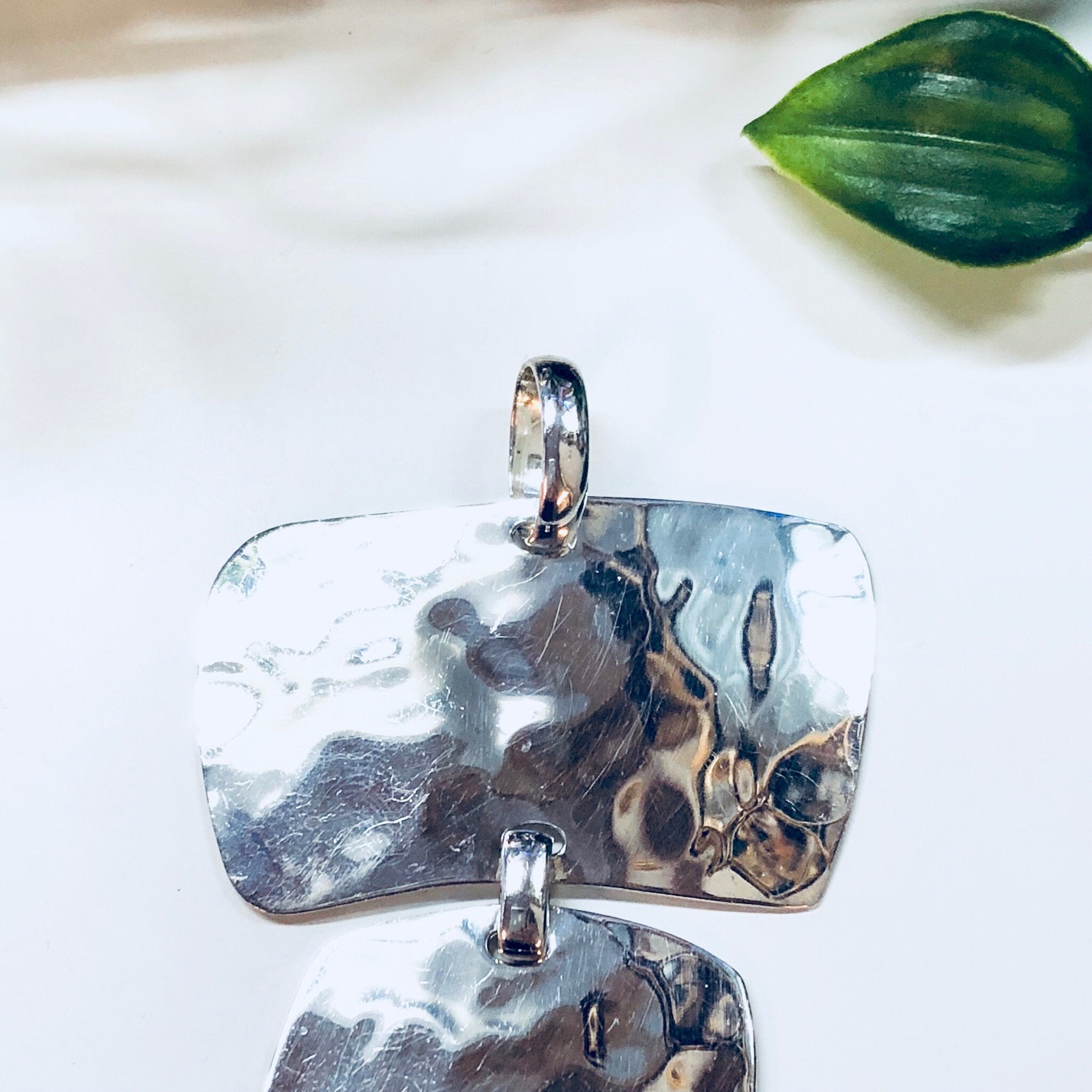 Vintage Silver Pendant, Robert Lee Miller, RLM Jewelry, Sterling Silver, Hammered Silver, Necklace, Vintage Jewelry, Minimalist, Abstract