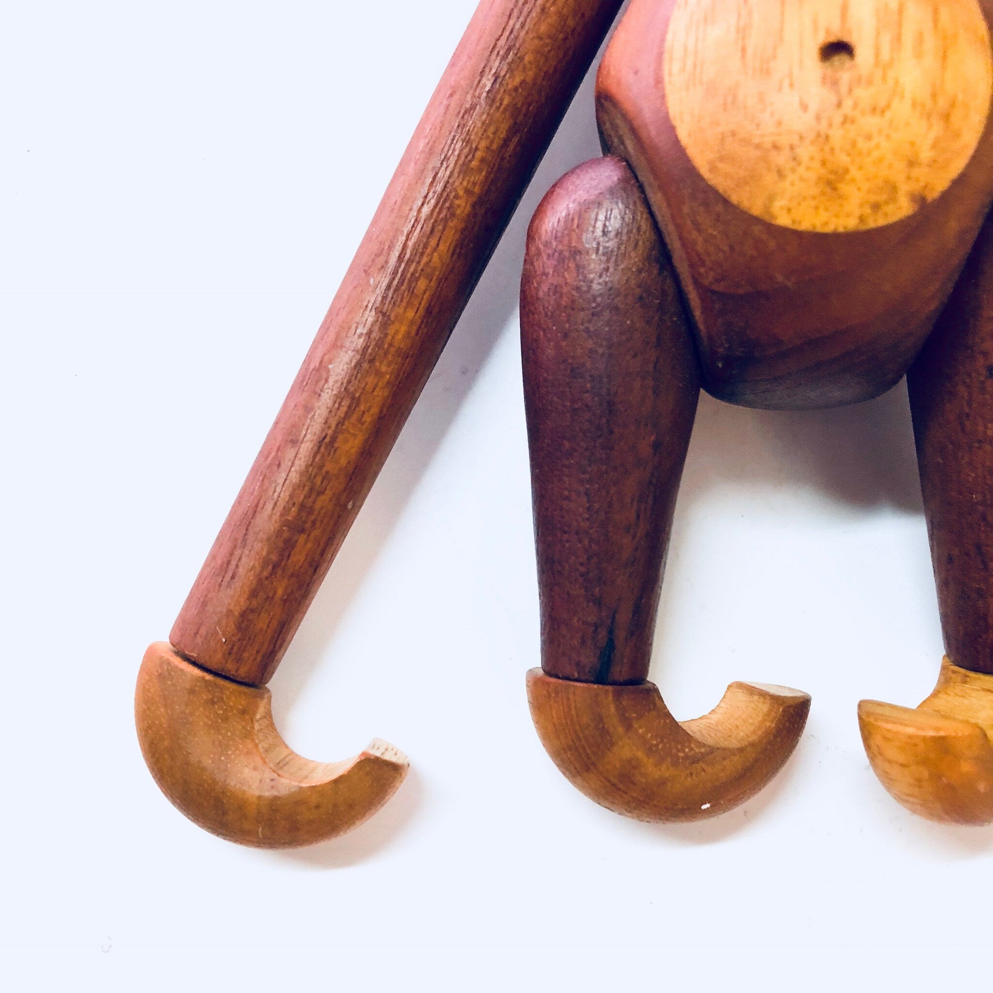 Vintage Toy, Monkey Toy, Wooden Monkey, Wooden Toy, Denmark, Bojesen, Kay Bojesen Monkey, Carved Wood, Teak Wood, Wooden Animal, Limba