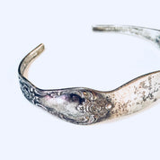 Vintage Bracelet, Cuff Bracelet, Spoon Bracelet, Unique Jewelry, Cutlery, Silver Toned, Vintage Jewelry, Spoon Jewelry, Rose Bracelet,