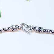 Vintage Silver Chain, Rope Chain, Sterling Silver, Vintage Jewelry, Hook Clasp, Thick Chain, Tribal Jewelry, Tribal Style, Necklace