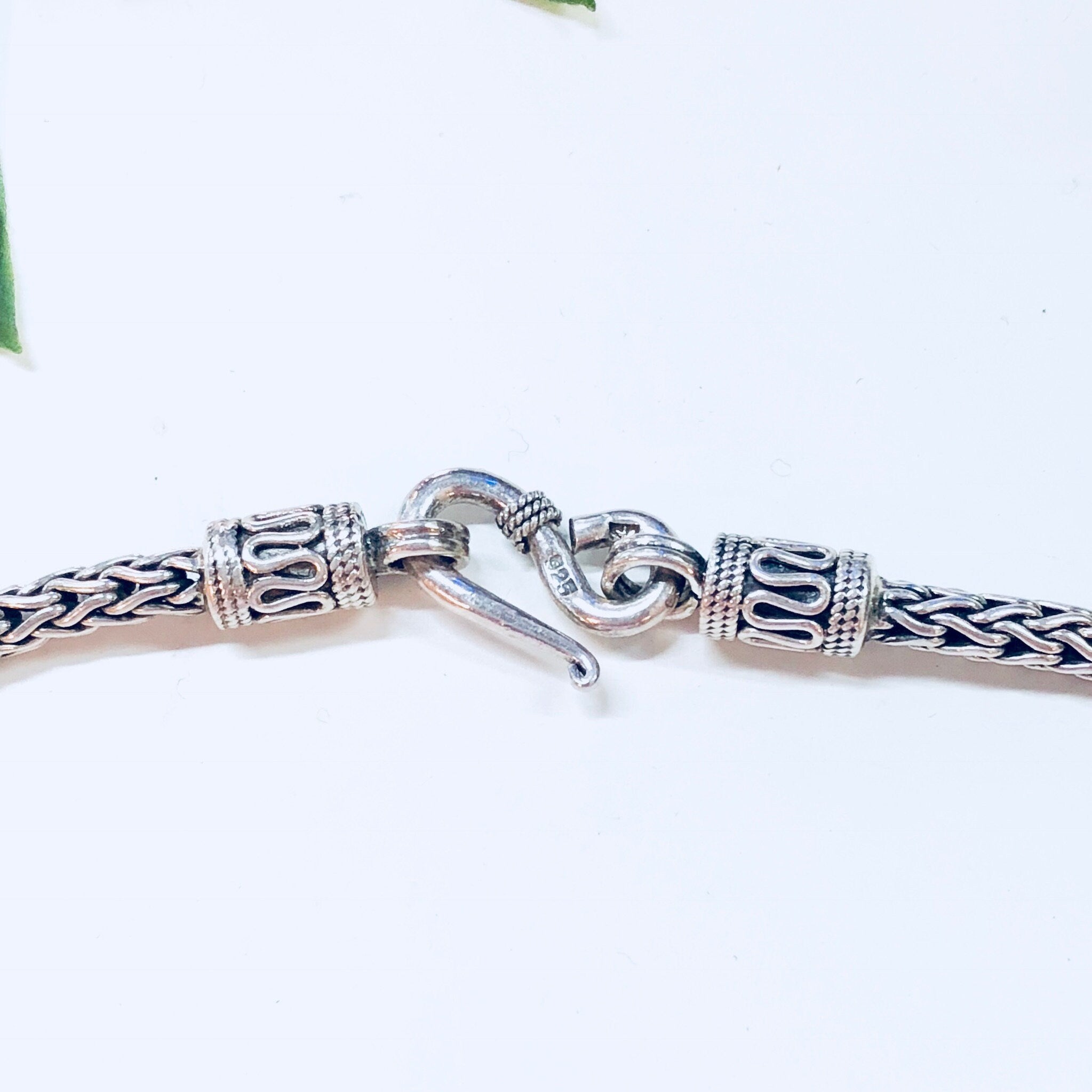 Vintage Silver Chain, Rope Chain, Sterling Silver, Vintage Jewelry, Hook Clasp, Thick Chain, Tribal Jewelry, Tribal Style, Necklace