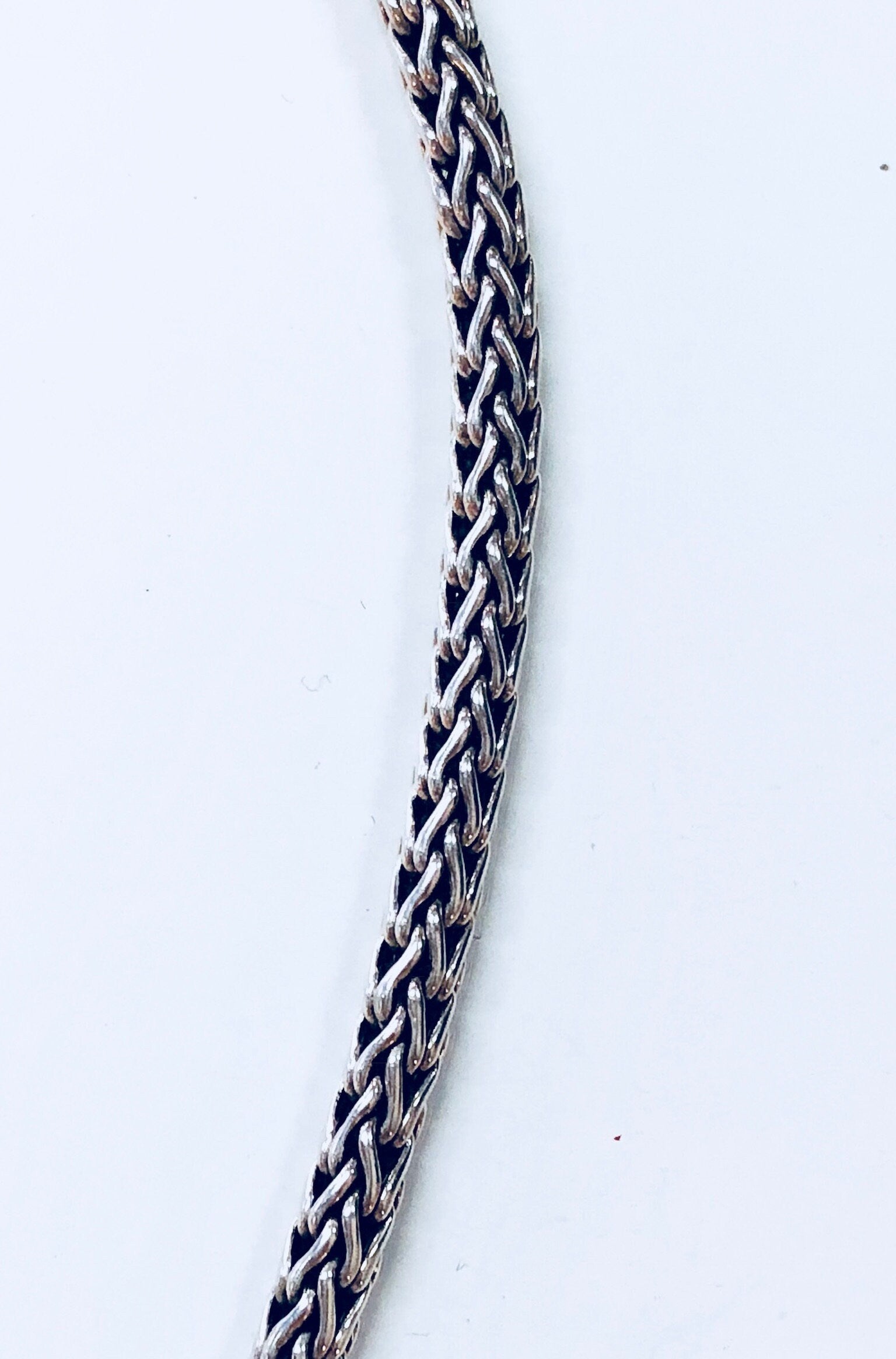 Vintage Silver Chain, Rope Chain, Sterling Silver, Vintage Jewelry, Hook Clasp, Thick Chain, Tribal Jewelry, Tribal Style, Necklace
