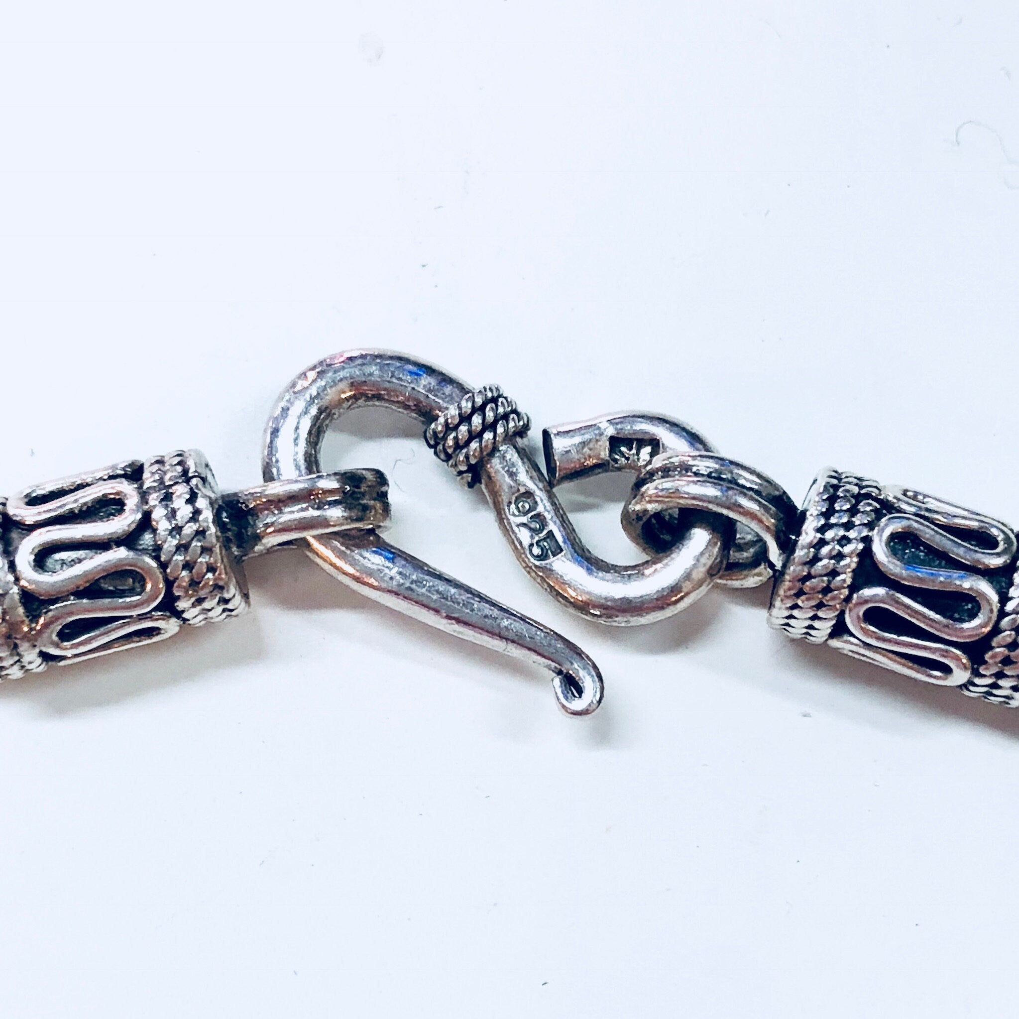 Vintage Silver Chain, Rope Chain, Sterling Silver, Vintage Jewelry, Hook Clasp, Thick Chain, Tribal Jewelry, Tribal Style, Necklace