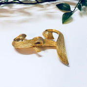 Vintage Brooch, BSK Brooch, Gold Toned Brooch, Monogram, F, Frank, Fran, First Name, Last Name, F Name, Vintage Jewelry, Vintage Pin, Gold