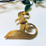 Vintage Brooch, BSK Brooch, Gold Toned Brooch, Monogram, F, Frank, Fran, First Name, Last Name, F Name, Vintage Jewelry, Vintage Pin, Gold