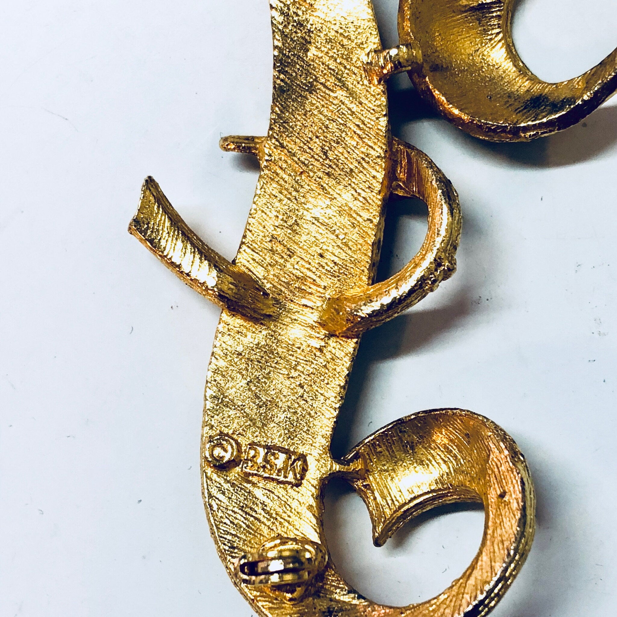 Vintage Brooch, BSK Brooch, Gold Toned Brooch, Monogram, F, Frank, Fran, First Name, Last Name, F Name, Vintage Jewelry, Vintage Pin, Gold