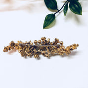 Vintage Brooch, Gold Toned Brooch, Faux Pearls, Costume Jewelry, Gold Toned Jewelry, Vintage Pin, Large Brooch, Long Pin, Statement Jewelry