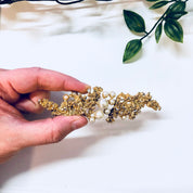 Vintage Brooch, Gold Toned Brooch, Faux Pearls, Costume Jewelry, Gold Toned Jewelry, Vintage Pin, Large Brooch, Long Pin, Statement Jewelry
