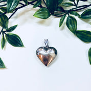 Vintage Silver Pendant, Sterling Silver, Vintage Jewelry, Heart Pendant, Heart Jewelry, Necklace, Puffy Pendant, 925, Anniversary Gift
