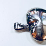 Vintage Silver Pendant, Sterling Silver, Vintage Jewelry, Heart Pendant, Heart Jewelry, Necklace, Puffy Pendant, 925, Anniversary Gift