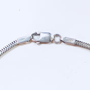 Vintage Silver Necklace, Box Chain, Sterling Silver, Vintage Jewelry, Thick Chain, Made in India, 925, Anniversary Gift,