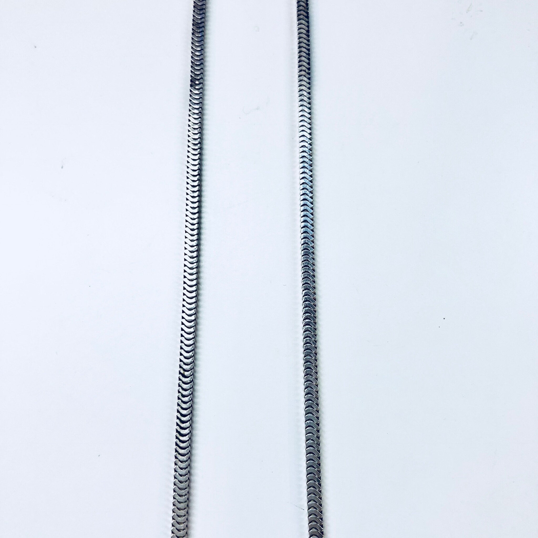 Vintage Silver Necklace, Box Chain, Sterling Silver, Vintage Jewelry, Thick Chain, Made in India, 925, Anniversary Gift,