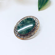 Vintage Brooch, Gold Brooch, Vintage Jewelry, Gold Filled Brooch, Vintage Pin, Green Stone, Green and White, 12K Gold, Green Jewelry, Gold
