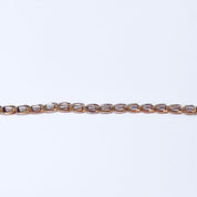 Vintage 14K gold link bracelet with blue, green and iridescent natural stones, fine jewelry suitable for weddings.