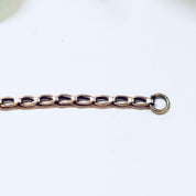 Vintage 14K gold link bracelet with iridescent blue and green natural stones