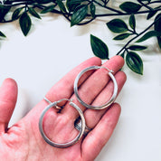 Vintage Silver Earrings, Sterling Silver, Vintage Jewelry, Hoop Earrings, 925, Small Hoops, 90s Fashion, Pierced Ears, Simple Jewelry,