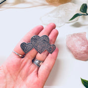 Vintage Silver Heart Brooch, Save The Children Heart Brooch, EFS Mexico Pin
