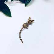 Vintage Brooch, Gold Toned Jewelry, Cat Pin, Gold Cat Pin, Green Eyes, Small Brooch, Vintage Jewelry, Costume Jewelry, Cute, Whiskers,