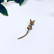 Vintage Brooch, Gold Toned Jewelry, Cat Pin, Gold Cat Pin, Green Eyes, Small Brooch, Vintage Jewelry, Costume Jewelry, Cute, Whiskers,