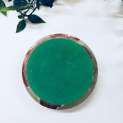Vintage Ashtray, Stoneware, Green, Orange, Natural Stones, Vintage Home Decor, Catch All Dish, Ring Dish, Marble, Swirl, Agate, Light Green