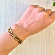 Vintage Gold Bracelet, Gold Tone Bracelet, Vintage Jewelry, Monet Jewelry, Vintage Monet, Monet Bracelet, Link Bracelet, V Shape Bracelet