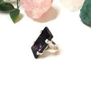 Vintage Sterling Silver Ring with Black Onyx Stone, Minimalist Jewelry, Vintage Jewelry