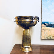 Vintage Drum, Brass Drum, Etched Brass, Antique Drum, Vintage Home Decor, Unique Decor, Music, Instrument, India, Retro Decor, Gold, Drum
