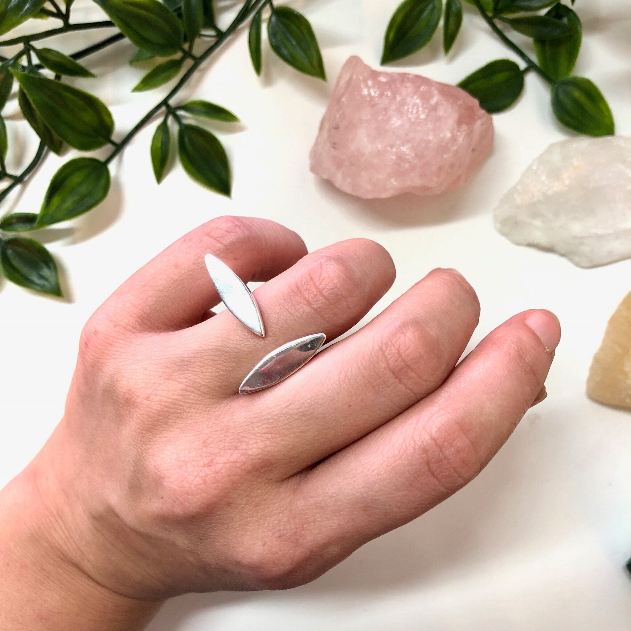 Vintage Abstract Sterling Silver Ring, Minimalist Ring, Vintage Jewelry